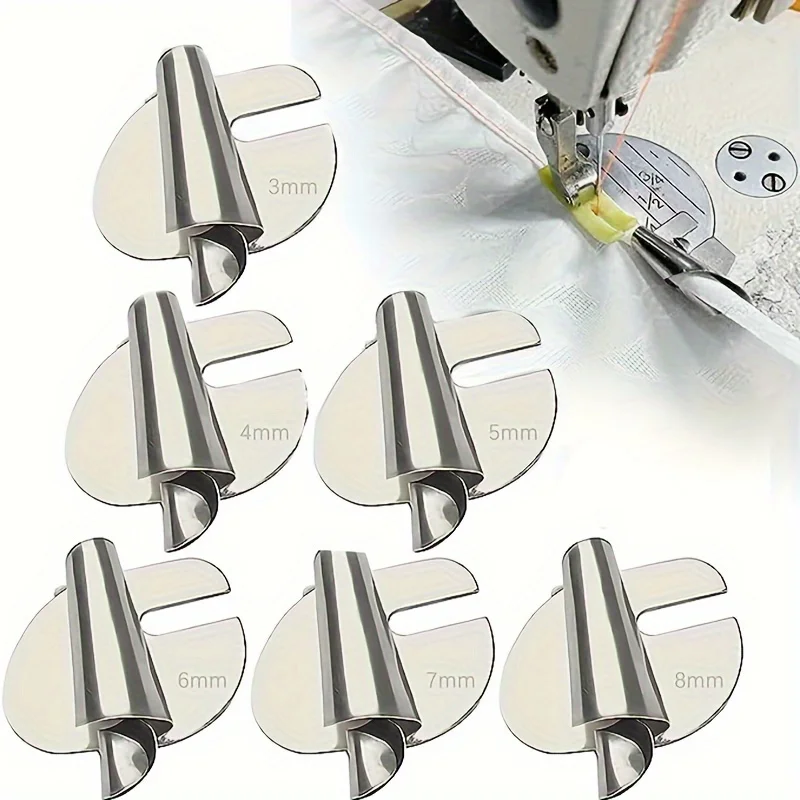 6 Pieces Domestic Sewing Machine Curling Machine Spiral Curling Machine 3mm-8mm