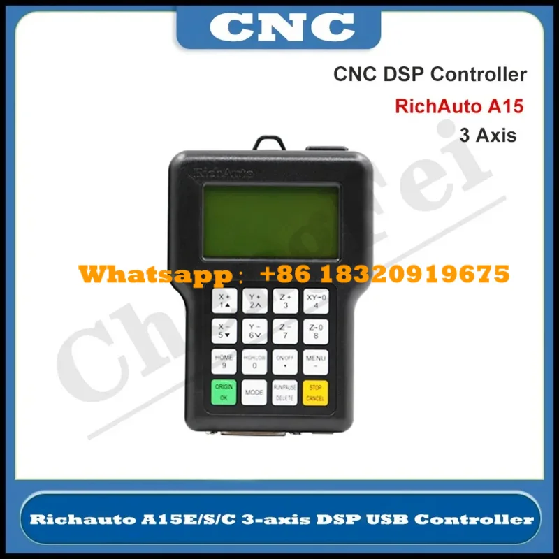 Richauto A15 Multi-Axis 3-Axis CNC DSP Controller Offline USB Motion Control System Manual For CNC Router Cylinder Cyclmotion