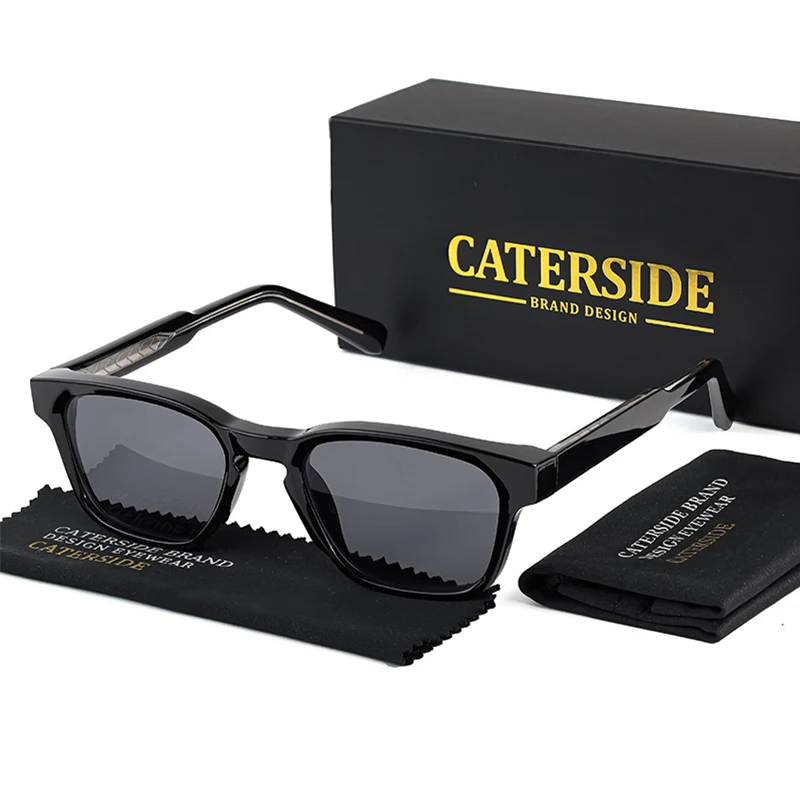 CATERSIDE Retro Quadratische Sonnenbrille mit kleinem Rahmen für Herren, Punk-Marken-Designer-Sonnenbrille für Damen, Outdoor-Reise-Party-Brillen, bestes Geschenk – Detail 3
