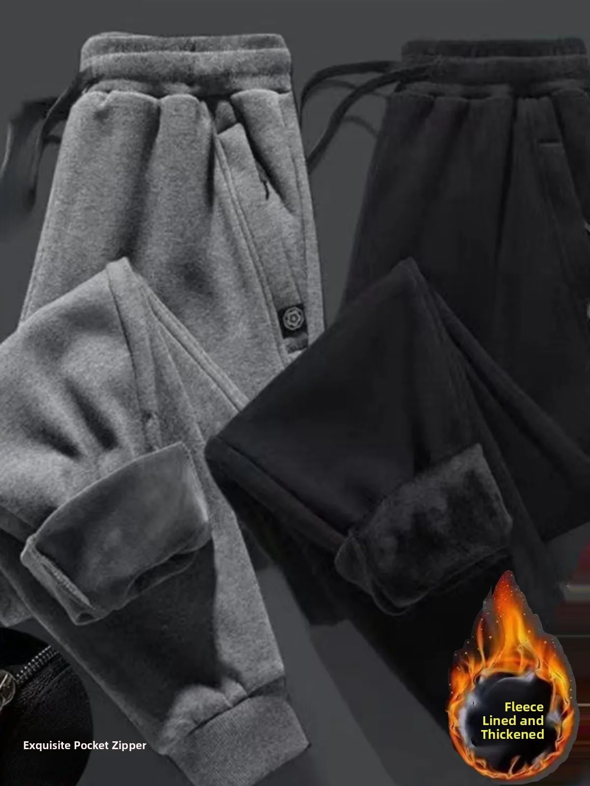 

Мужские повседневные спортивные брюки с эластичной резинкой на талии, свободные осенне-зимние длинные брюки, модные универсальные свободные леггинсы для молодежи