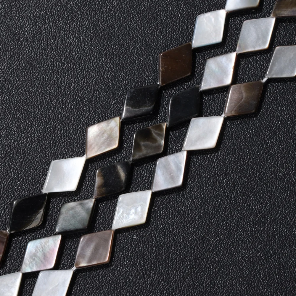 Fashion Natural Natural Shell Beads Square Heart Star Round Grey Mother of Pearl Beads For Jewelry Making DIY Bracelet Necklace