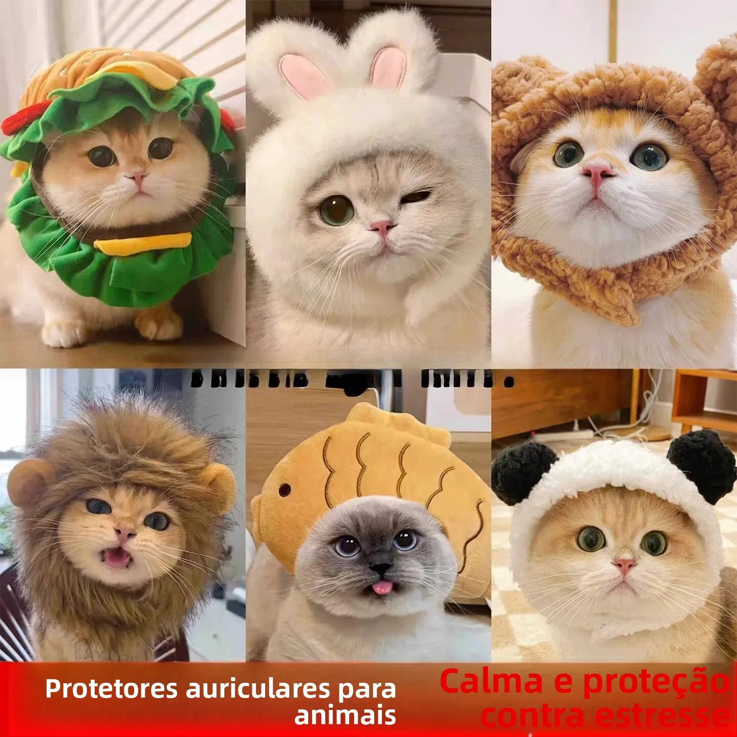 ペット用耳栓-ヘッドバンド付き-騒音軽減イヤーマフ-車用-花火用-不安軽減-鎮静セット-猫と犬用