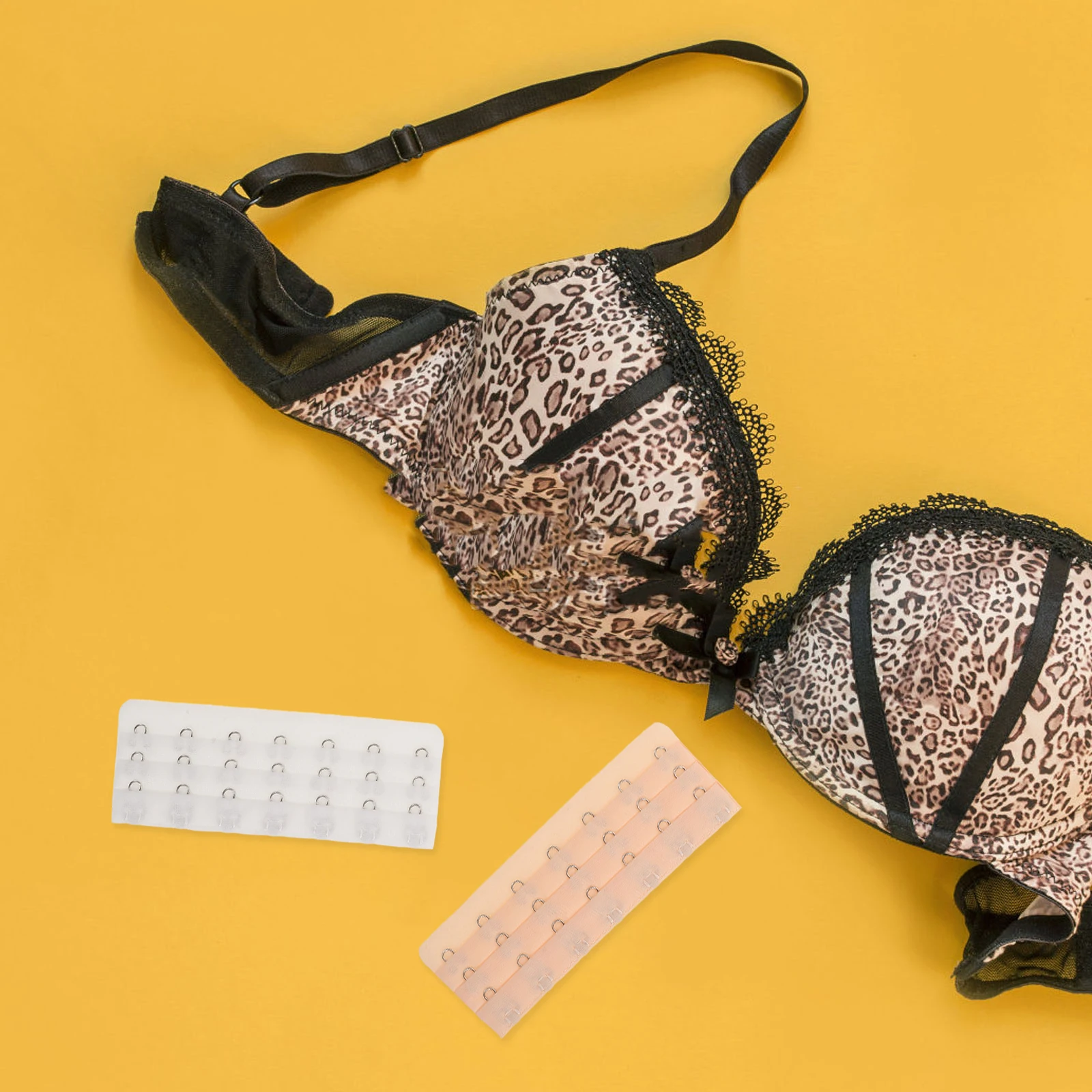 

4Pcs Bra Extenders 7 Hook Plus Size Underwear Buckle Extension Polyester Women Long Hooks Elastic Corset Extender Adjustable