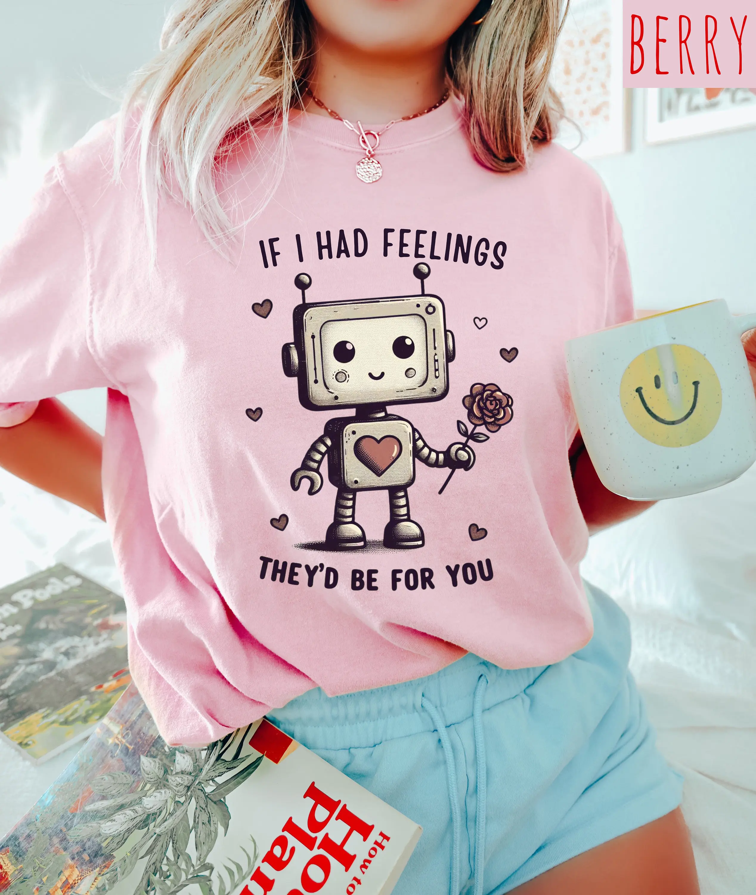 Retro Valentines Day Comfort Colors T Shirt Vintage Galentines If I Had Feelings They'D Be For You Funny