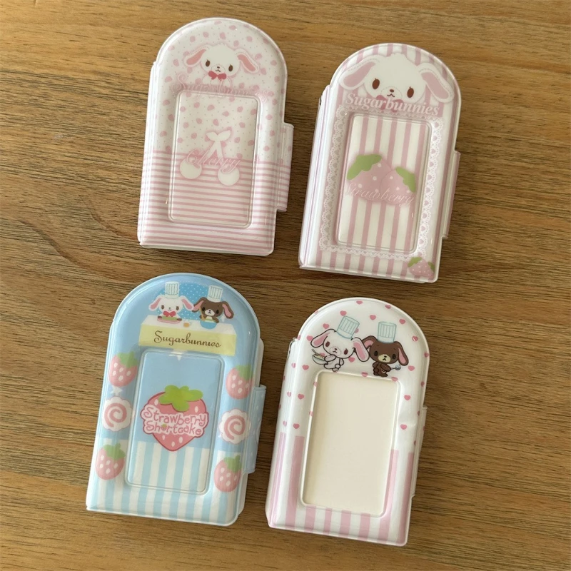

Pink Chef Rabbit Card Album 3-inch Kpop Idol Photo Album Mini Card Collection Book Lovely Cherry Card Binder INS Style 2025 New