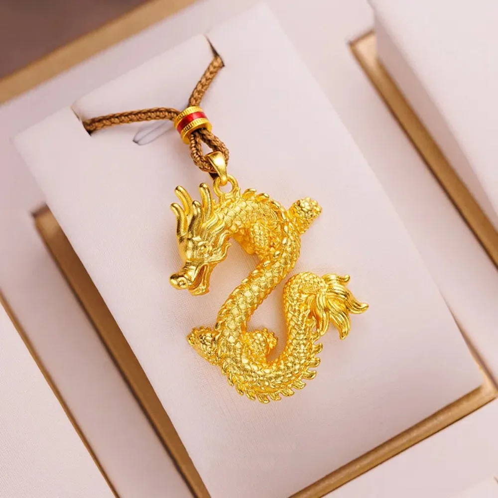 

Retro Gold Fish Chinese Style Necklace Vintage Flower Dragon Pendant Necklace Ornament Neck Jewelry Collarbone Necklace Gifts