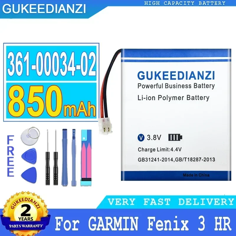 

For GARMIN Fenix 3 HR Running Watch GPS Gps Battery, 850mAh High Capacity Battery
