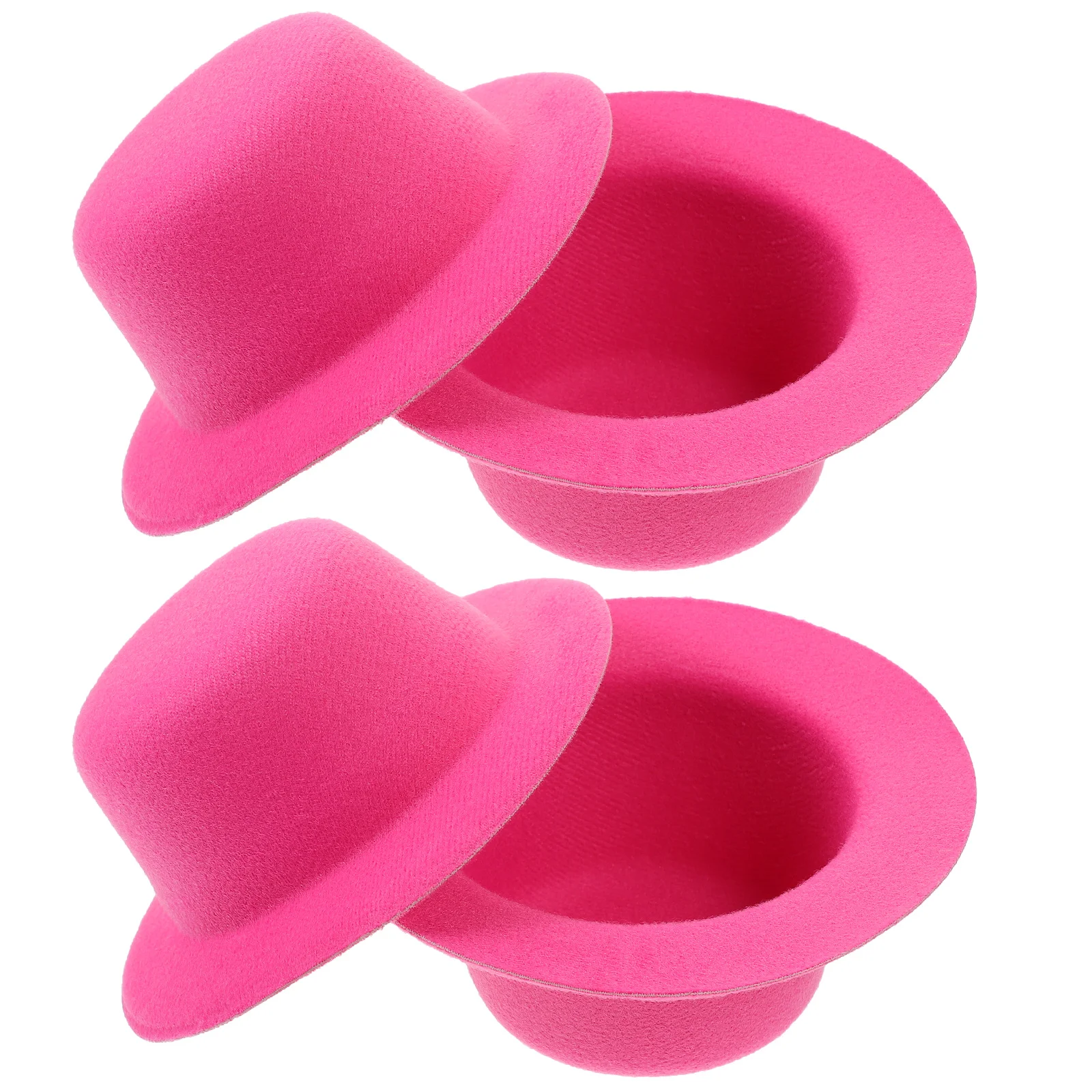 

4Pcs Miniature Hats for Crafts Adorable Small Tops Hat Easy to Carry DIY Hair Accessories Festive Decoration for Outfit Styling