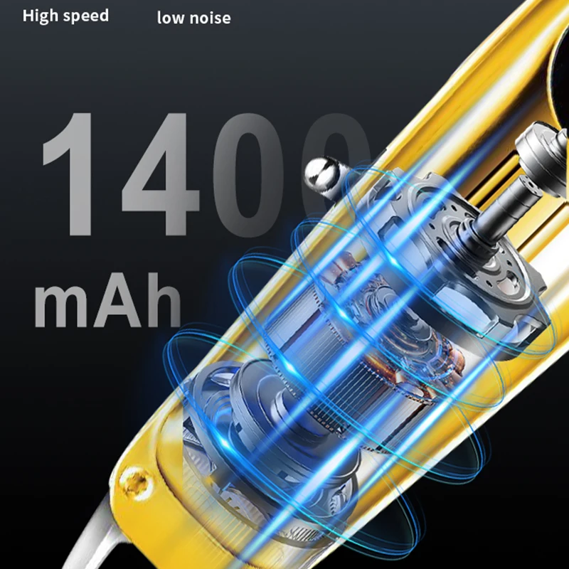 Kemei 2252 ปัตตาเลี่ยนผมไฟฟ้าสําหรับ Man Professional สําหรับร้านตัดผมไร้สายตัดผมโลหะ Beard Trimmer