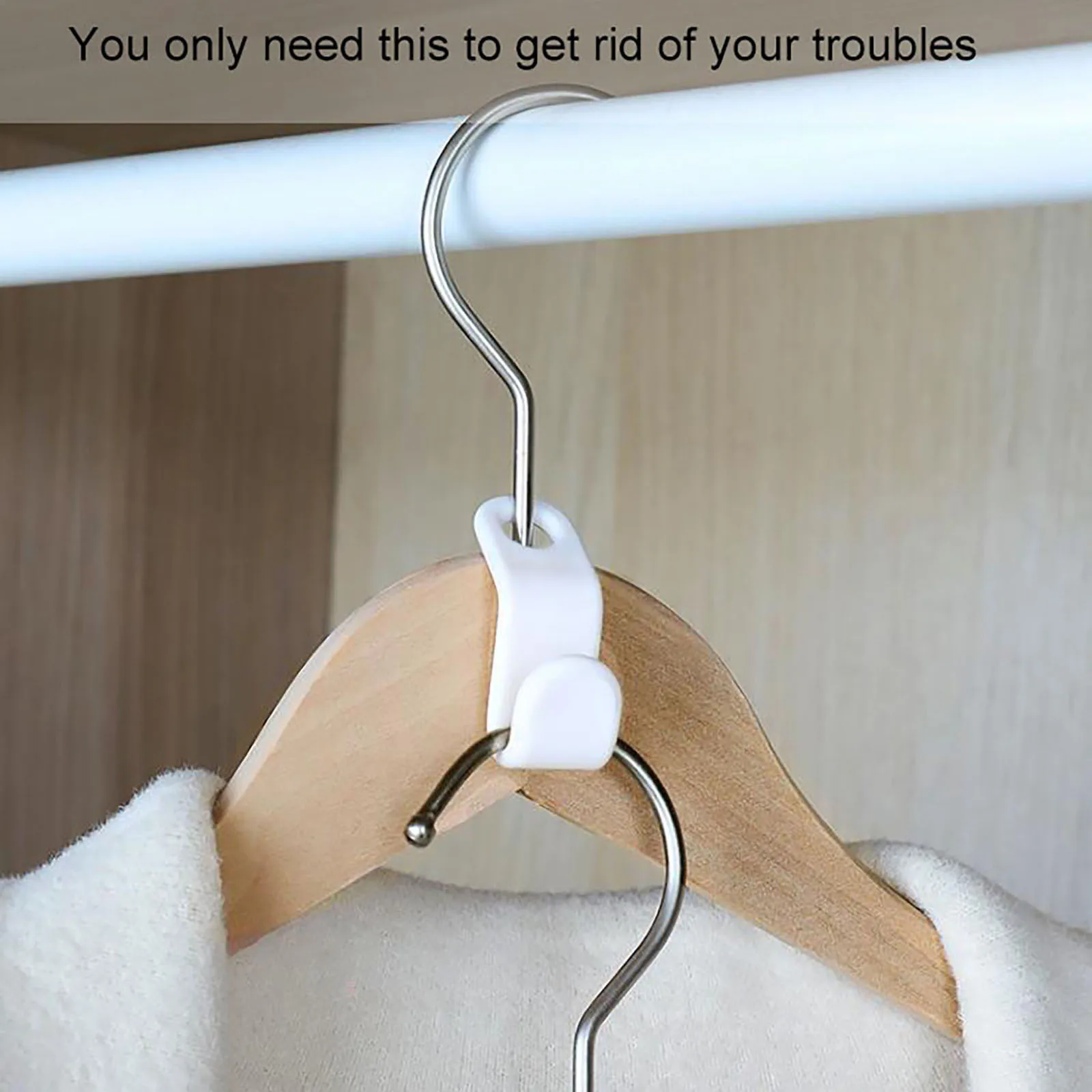 10/50 PCS Hanger Hooks Space Saver Space Saving Closet Hanger Organizer Cascading Connection Hook for Heavy Duty Clothes Closet