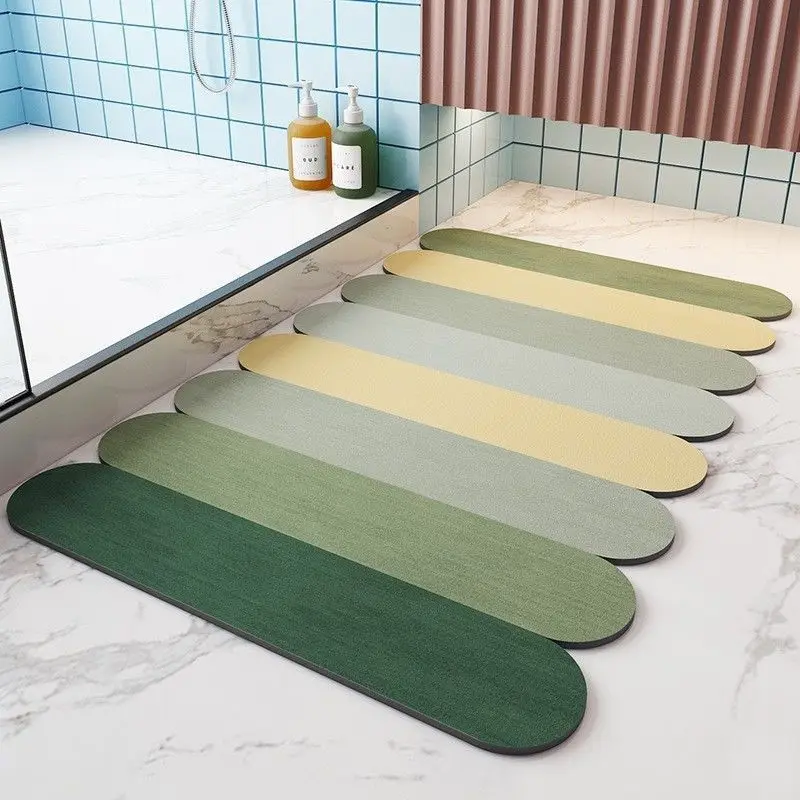 

VIKAMA Nordic Diatom Mud Bathroom Water-Absorbing Anti-Slip Mat, Toilet Entrance Mat, Quick-Drying Foot Mat, Home Decoration