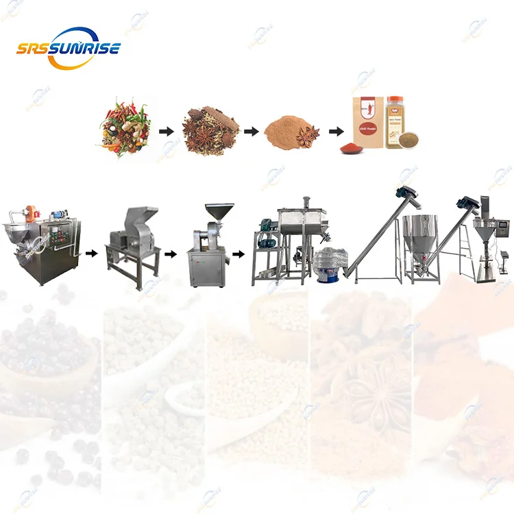 Powder Production Line Powder Pulverizer Grinding Anise Cinnamon Chili Chilli Pepper Herb Spice Grinder Machine for Industry