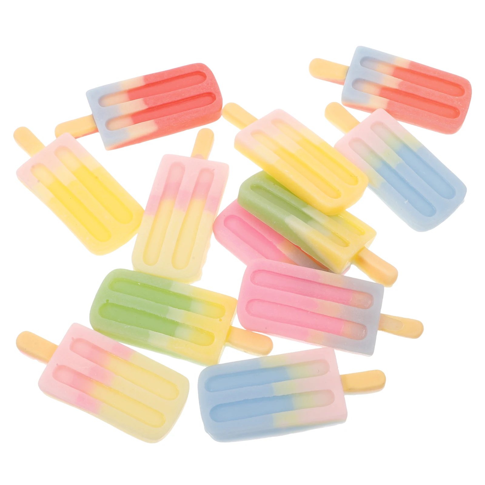 

12pcs Colorful Miniature Dessert Smooth Surface DIY Phone Charms Pretend Play Lollies Montessori Educational Toys
