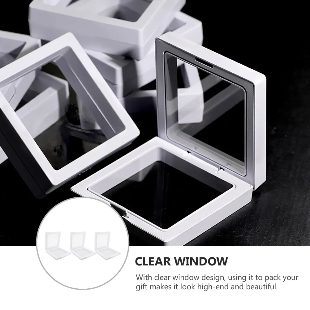 

3pcs White Window Jewelry Storage Box Container For Necklace Ear Stud Rings Bracelet Gift Packaging Display Tool Case Organizer