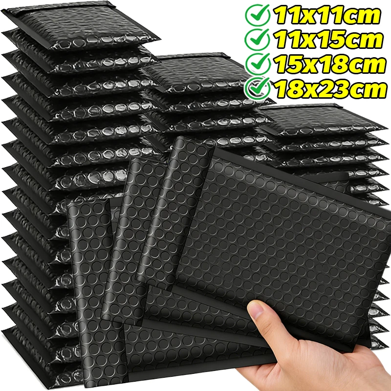Bolsas de embalaje negras, sobres de burbujas, bolsas impermeables autosellables, sobres de envío, bolsas organizadoras de almacenamiento, 30/10 Uds.