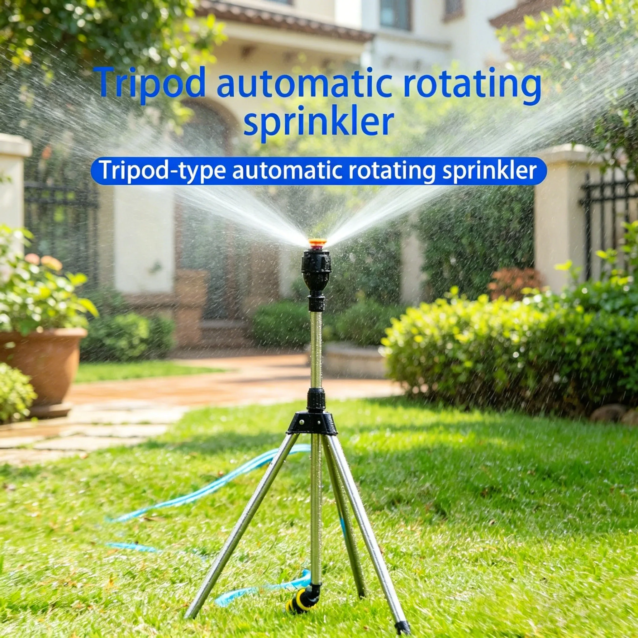 360° Rotating Garden Sprinkler Kit, Automatic Irrigation Watering System for Lawn, Yard, Patio and Vegetable Garden