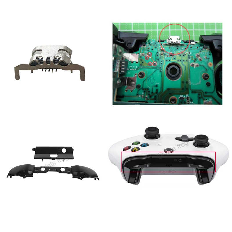 DATA FROG-Palo analógico 3D LB RB, botón de disparo de parachoques para Xbox One Slim, accesorios de reparación para controlador Xbox One S