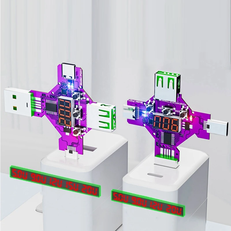 2 In 1 PD3.1 28V Fast Protocol Charge Trigger Decoy Voltmeter Qualcomm QC PD 5V 9V 12V 15V 20V Trigger Voltage Detector