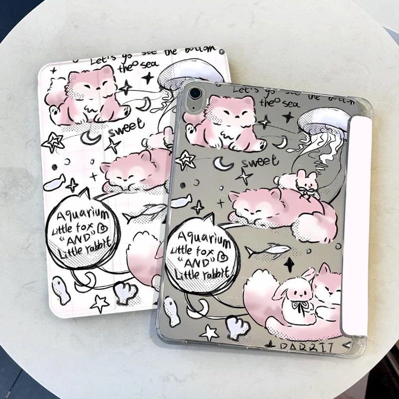 Funda protectora para tableta Ipad, gato rosa para IPad 10,2, 8, 9, a generación, funda para Ipad de 10. a generación, Pro 11, 2.a, 3.a, 4a, 9,7, 5a y 6a generación