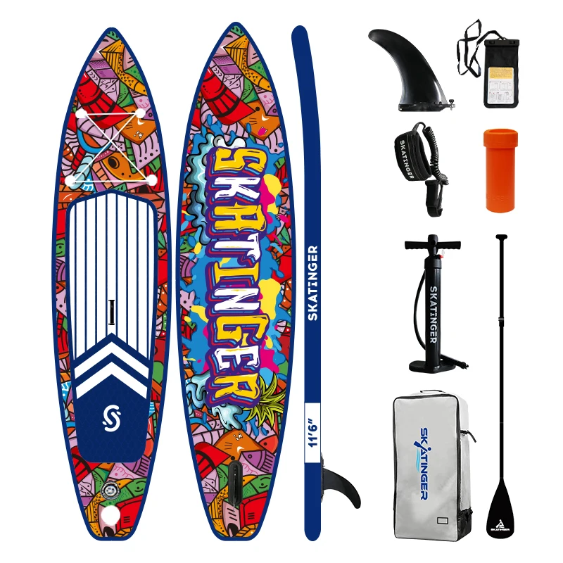 2022 China factory Wholesale OEM 11'6 sup stand up paddleboard surf board waterplay surfing paddle surf inflatable paddle board