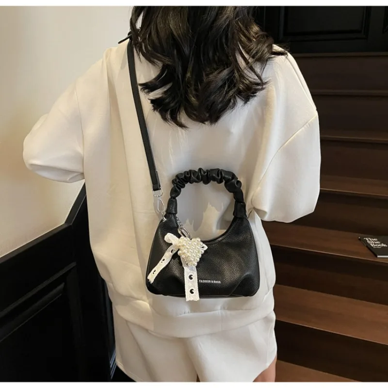 

Y2K New Underarm Bags for Women Tote Bag Pleated Handle Design Ladies Handbag Designer Luxury Bag Shoulder Crossbody Bag Gift