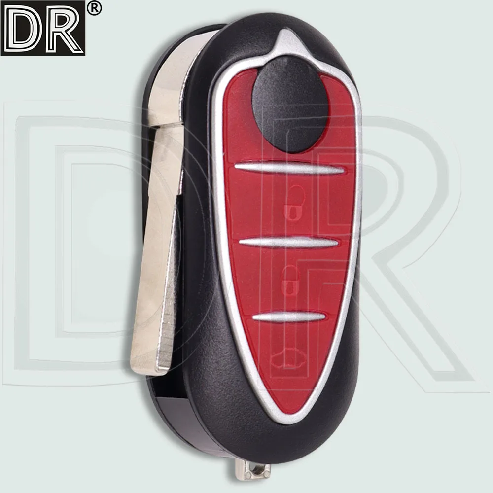 

DR 3 Button SIP22 Blade Replacement Flip Car Remote Key Shell Fob Case For Alfa Romeo Mito Giulietta 159