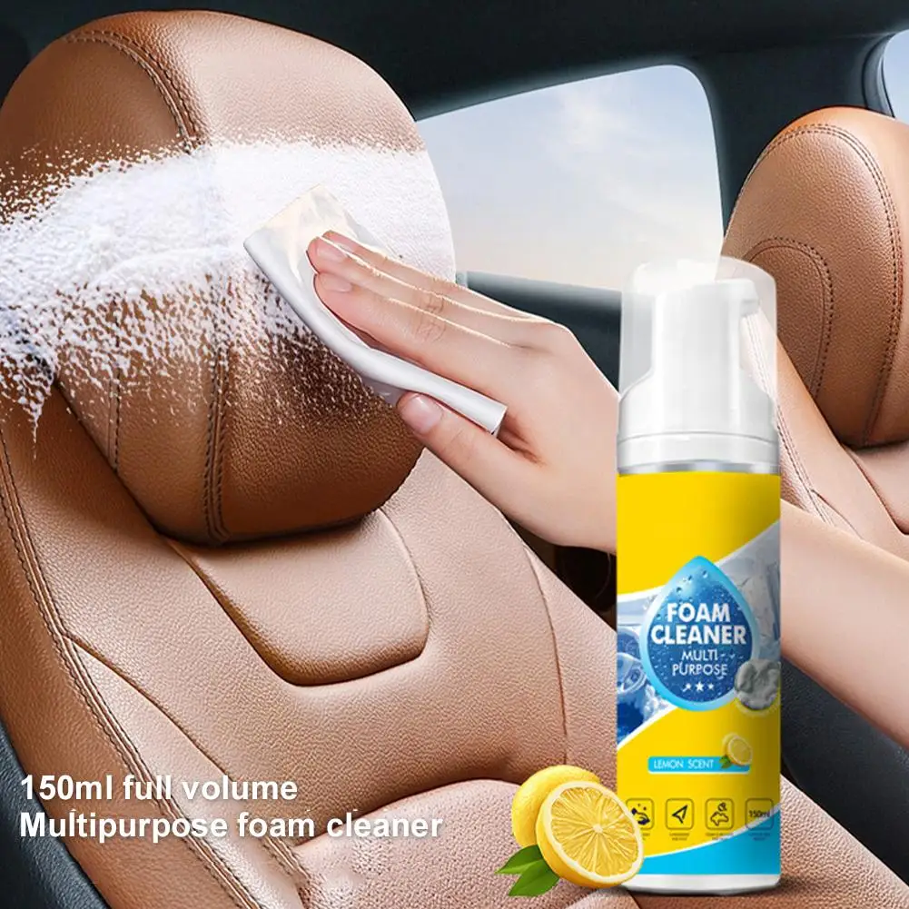 150ml 1/2/3sets Multipurpose Foam Cleaner For Car Interior Foam Cleaner With Sponge Leather Seats White Shoes Stain Remover Car
