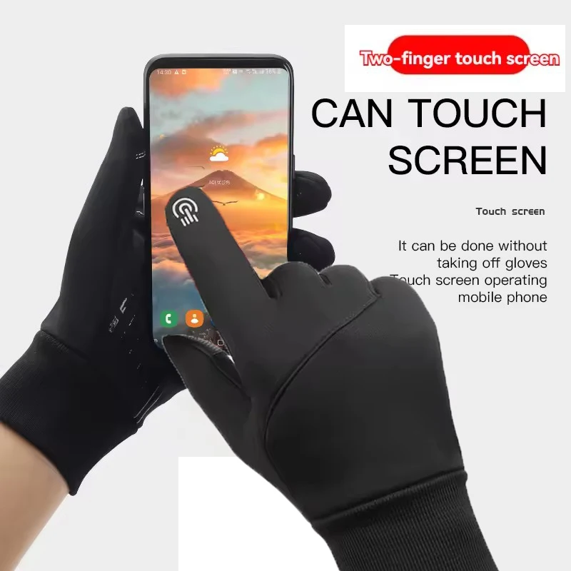 

Мотоциклетные перчатки для мотокросса, мужские и женские осенне-зимние теплые нескользящие перчатки для мотоцикла с сенсорным экраном, спортивные перчатки для бега на открытом воздухе