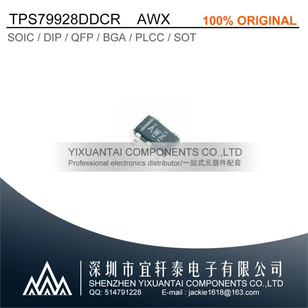 

10pcs/Lot TPS79928DDCR TPS79928D TPS79928 Marking:AWX IC REG LINEAR 2.8V 200MA SOT23-5 New Original