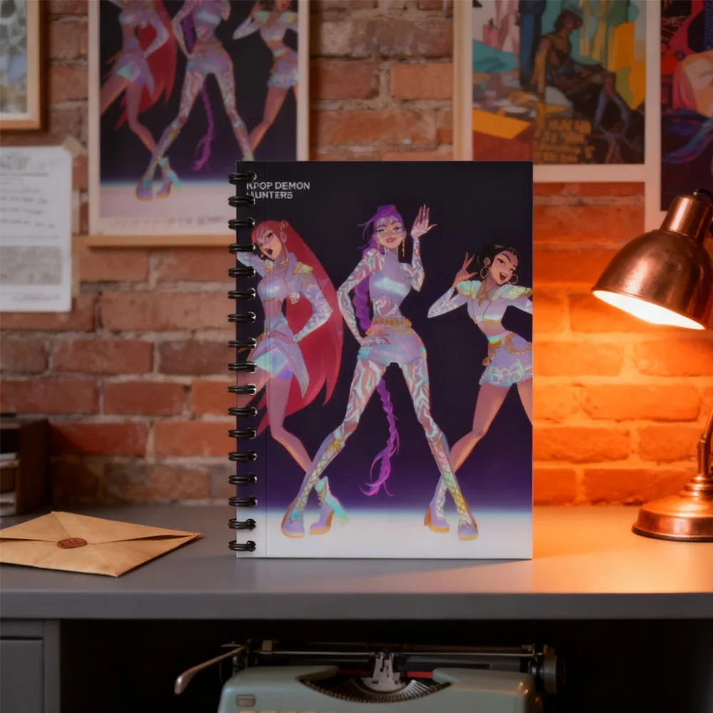 دفتر KPOP شيطان الصيادين أنيمي فتاة مجلة دفتر دراسة مكتب الكتابة القرطاسية هدية ل K-pop ﻿