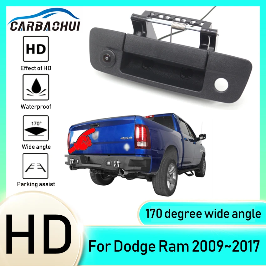 

Car Parking Camera Rearview Image Reverse Handle Tailgate Backup Camera For Dodge Ram 2009 2010 2011 2012 2013 2014 2015~2017