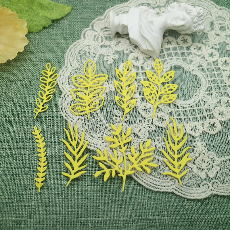 8PCS Pretty Leaves Cutting Dies DIY Scrapbook Album Paper Cards Decorative Crafts Embossing Dies 2024 New Arrivals