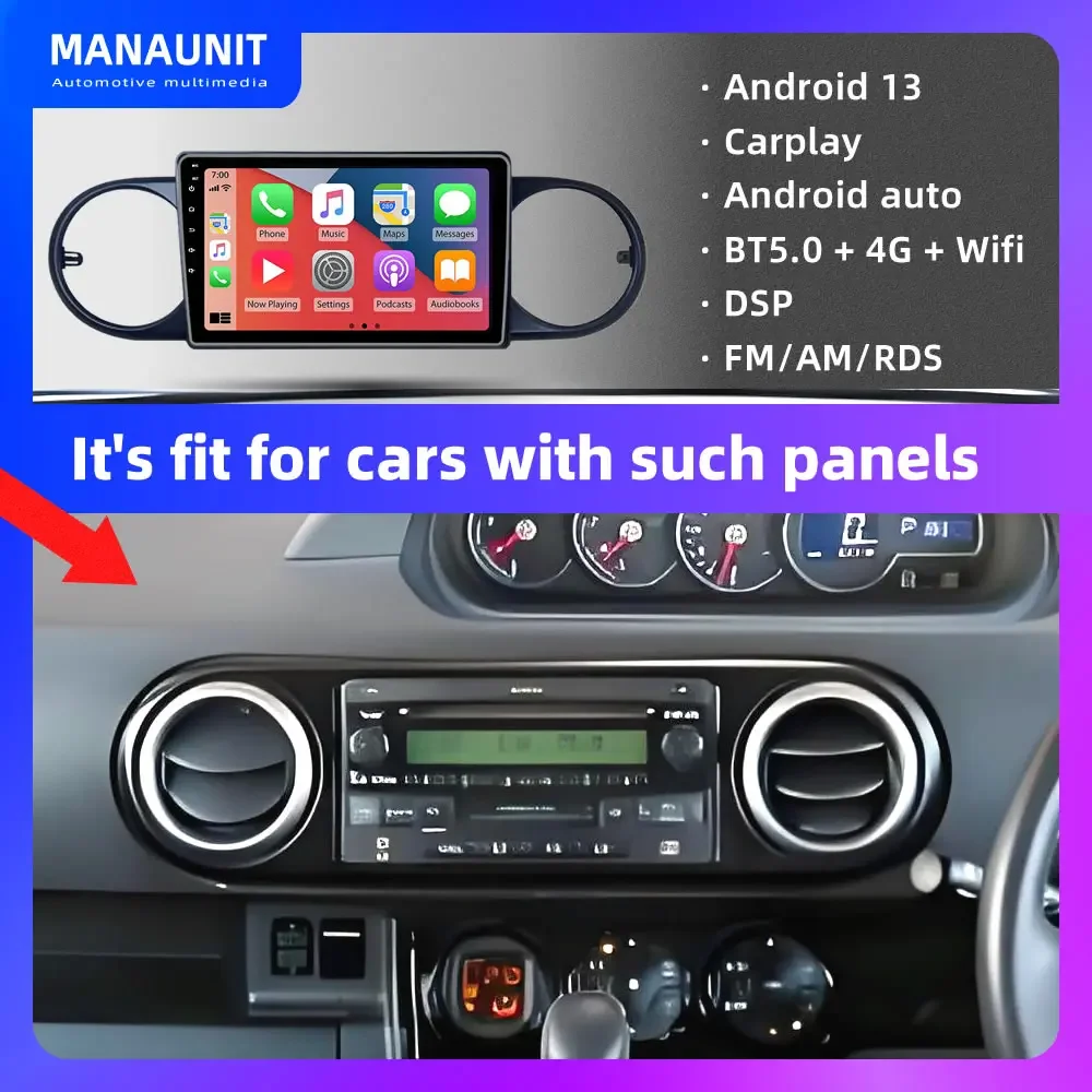 Car Multimedia Player for Toyota Rumion/Avalon 2007-2019,Carplay,Android Auto,Radio,Navigation,DVD,GPS,Stereo,Head Unit,BT5,ADAS