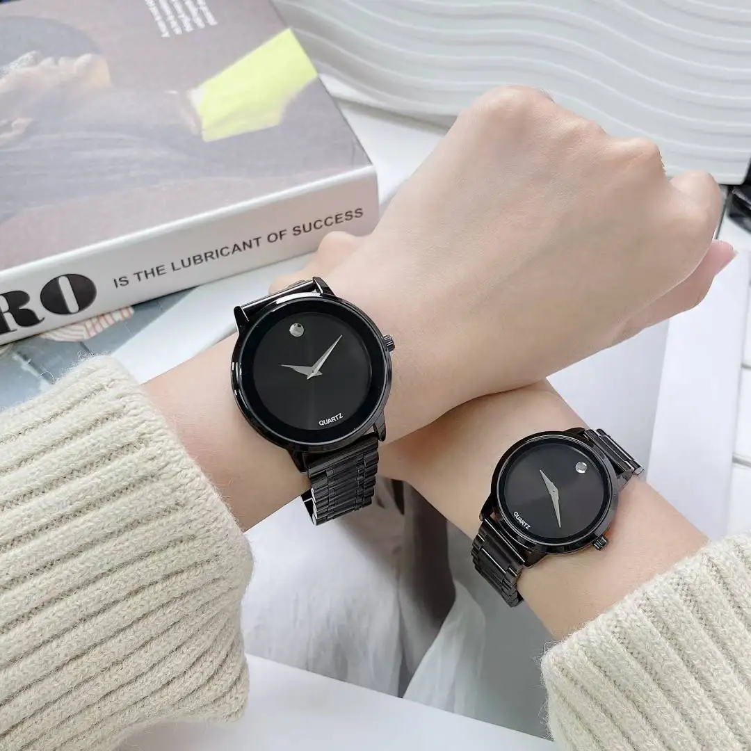 ساعات HUMPBUCK من الفولاذ المقاوم للصدأ للرجال كوارتز ساعة رجالية بسيطة مع قرص بسيط بدون أرقام