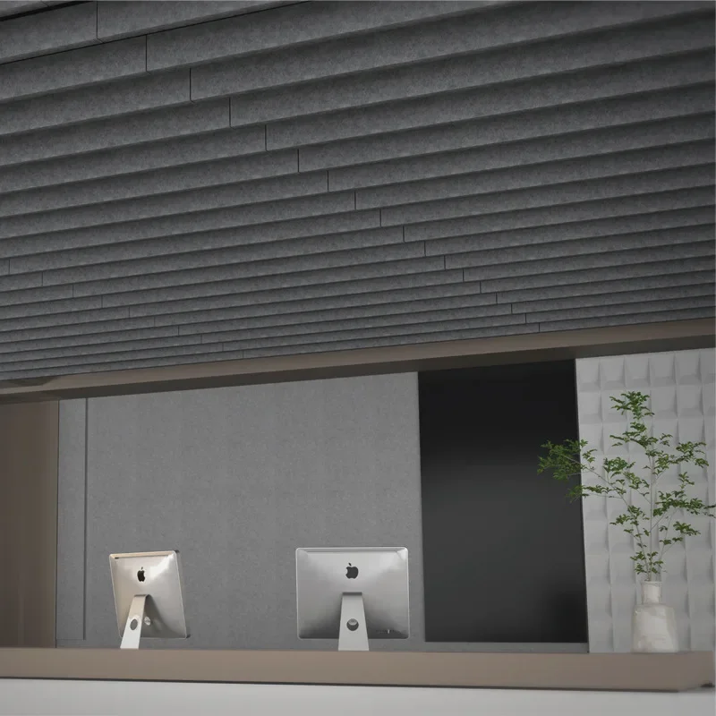 Polyester fiber integrated ceiling sound-absorbing board, ceiling decoration, sound-absorbing noise reduction board