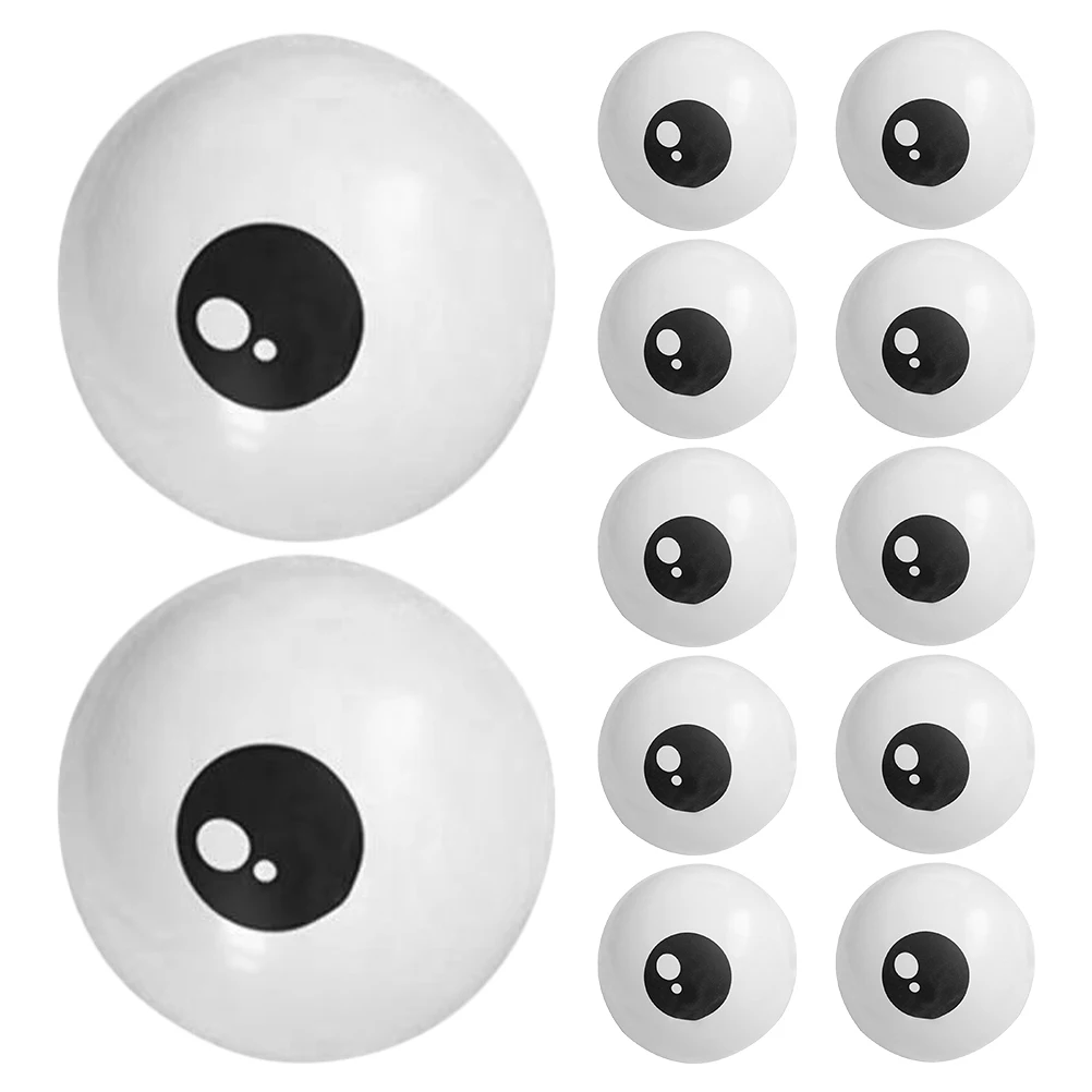 

100pcs Eye Balloon White Latex Inflatable Balls Halloween Decor DIY Party Supplies Scary Photoshoot Props Cartoon Animal