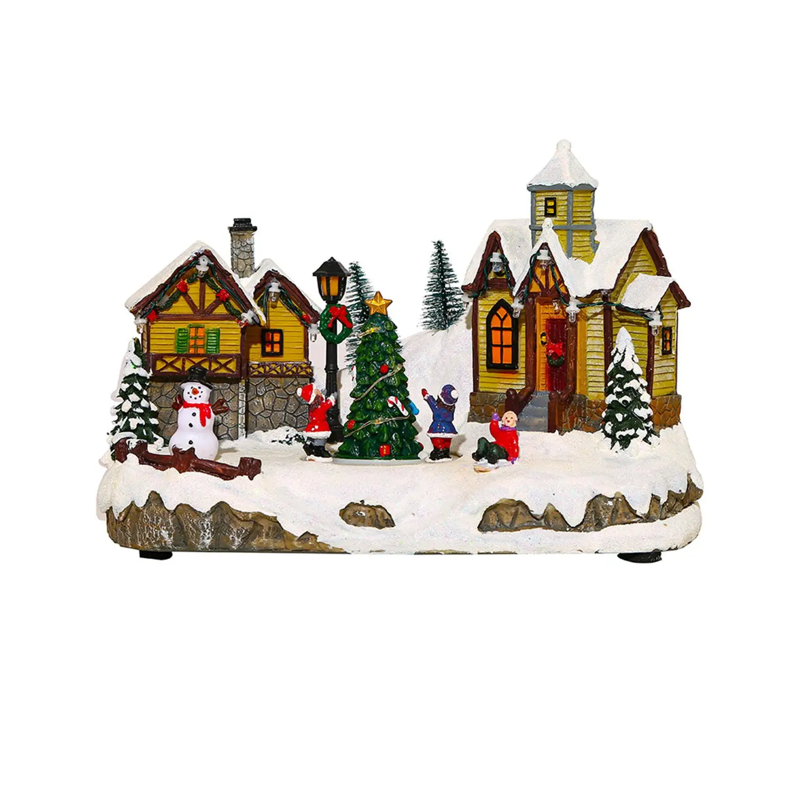 Christmas Snow House Figurine Party Favors for Home Holiday Table
