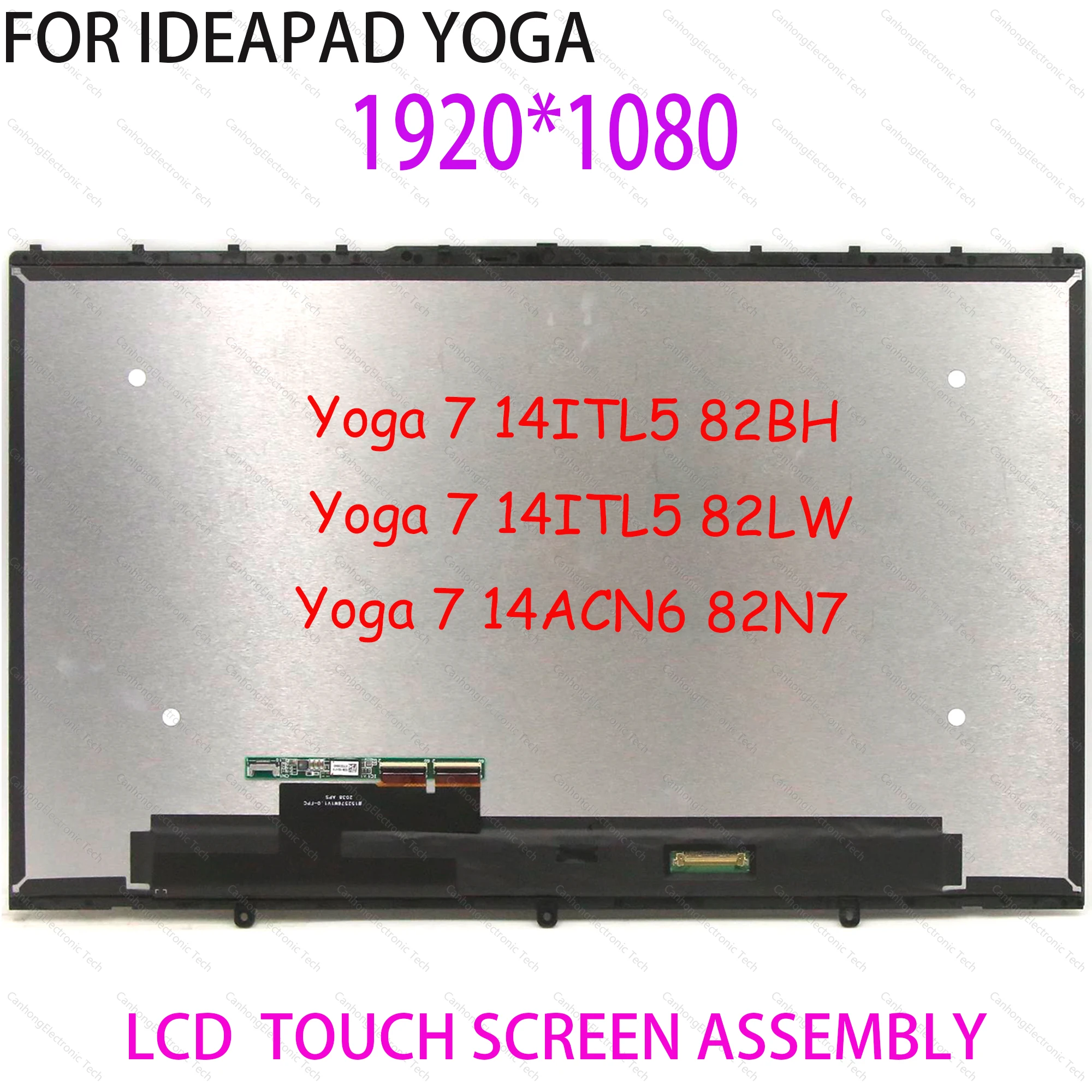 14‘’ FHD LCD Touch Screen Display Digitizer Laptop Replacement Assembly For Lenovo Yoga 7-14ITL5 82BH 82LW 7-14ACN6 82N7 Display