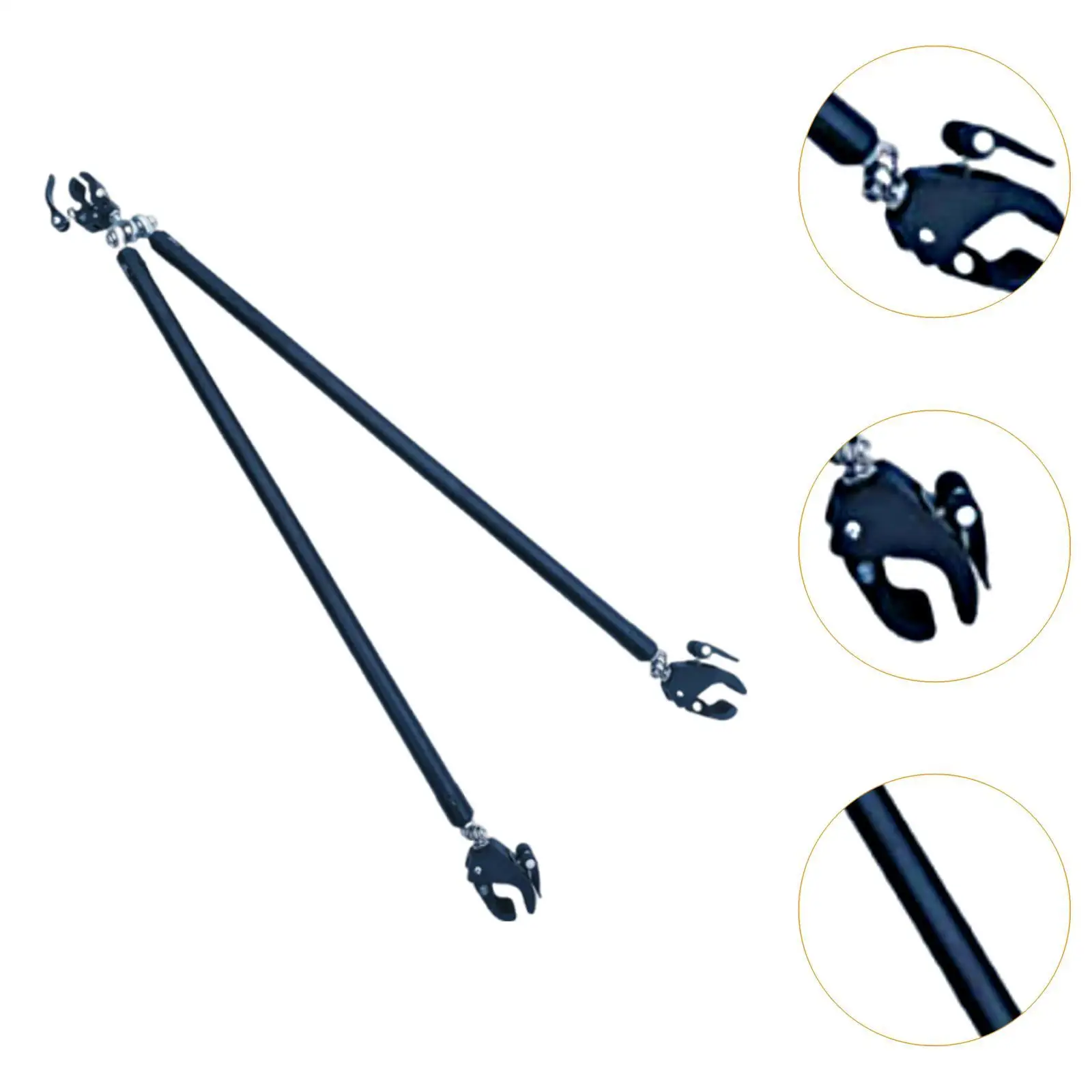 Metal Bike Trailer Connector for Folding Bicycle for seat Post Hitch with Quick Release Clamps for Grocery Cart