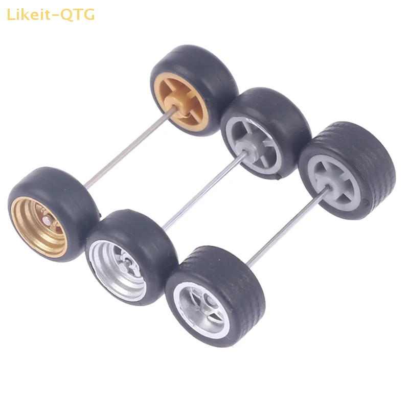 1/64 Wheels For Hotwheels with Rubber Tire Model Model Car Modified Parts Toys Power RefitCar model Hot sale