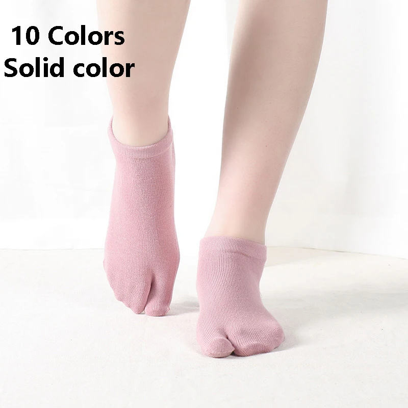 

3 Pairs Spring Autumn Socks Ankle Tabi Toe Socks Solid Sweating Cotton Low Cut Casual Split Toe Low Tube Seamless Women's Socks