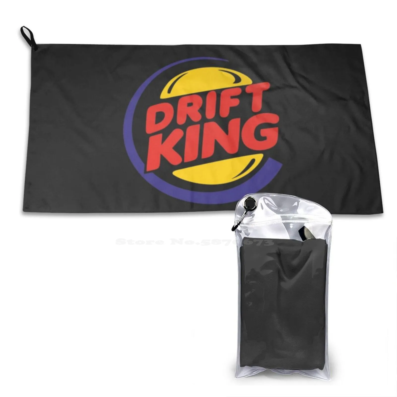 Drift King Toallitas suaves Toalla facial King Dk Cars Auto Racing Race Japón Drifting Drifter Bk Burger Logo Fast Furious Tokyo