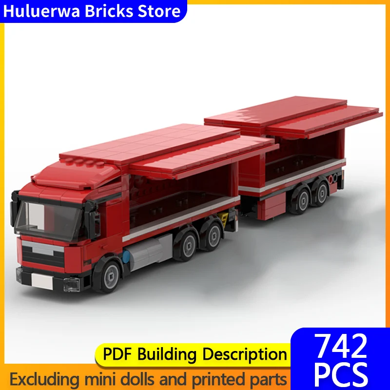 

Модель городской автомобиль MOC, строительные кирпичи, грузовик, транспортные напитки, модульная технология, детские праздничные подарки, сборные игрушки, костюм