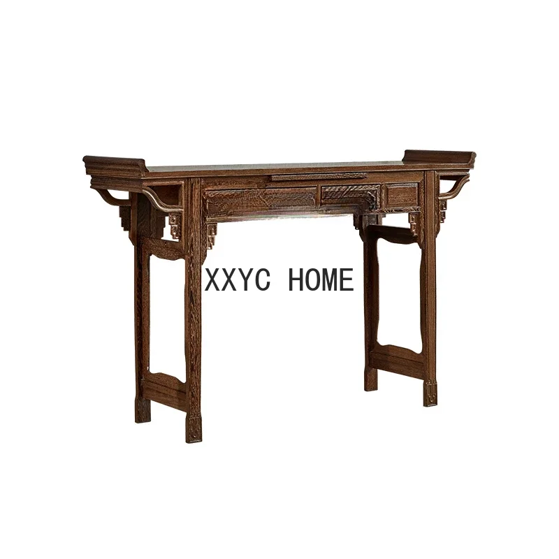 

Rosewood Furniture Door Frame a Long Narrow Table Altar Flower Stand Chinese Solid Wood Altar