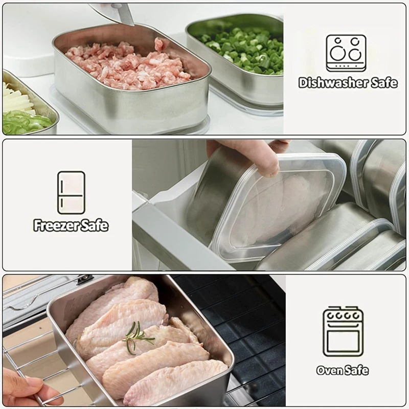 Stainless Steel Containers Food Storage Bento Box Dishwasher Safe For Food Storage