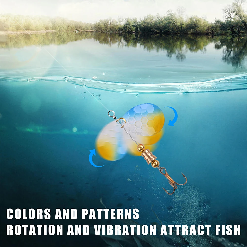 15Pcs Fishing Lure Spinner Blades Walleye Rig DIY Accessories for Walleye Spinner Crawler Harness Clevises Bead Fishing Hook