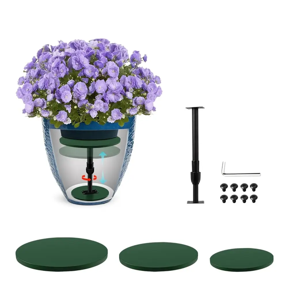 

Регулируемые по высоте подставки для комнатных растений, вставки для больших горшков 7,5-12 дюймов, подъемные вставки для высоких квадратных кашпо