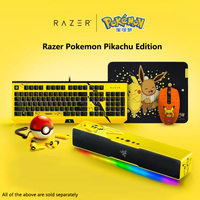 Razer Pokemon Edition Wireless Mouse Pikachu Wireless Headset Mouse Pad Gaming Soundbar 104 Key Wired Gaming Mechanical Keyboard