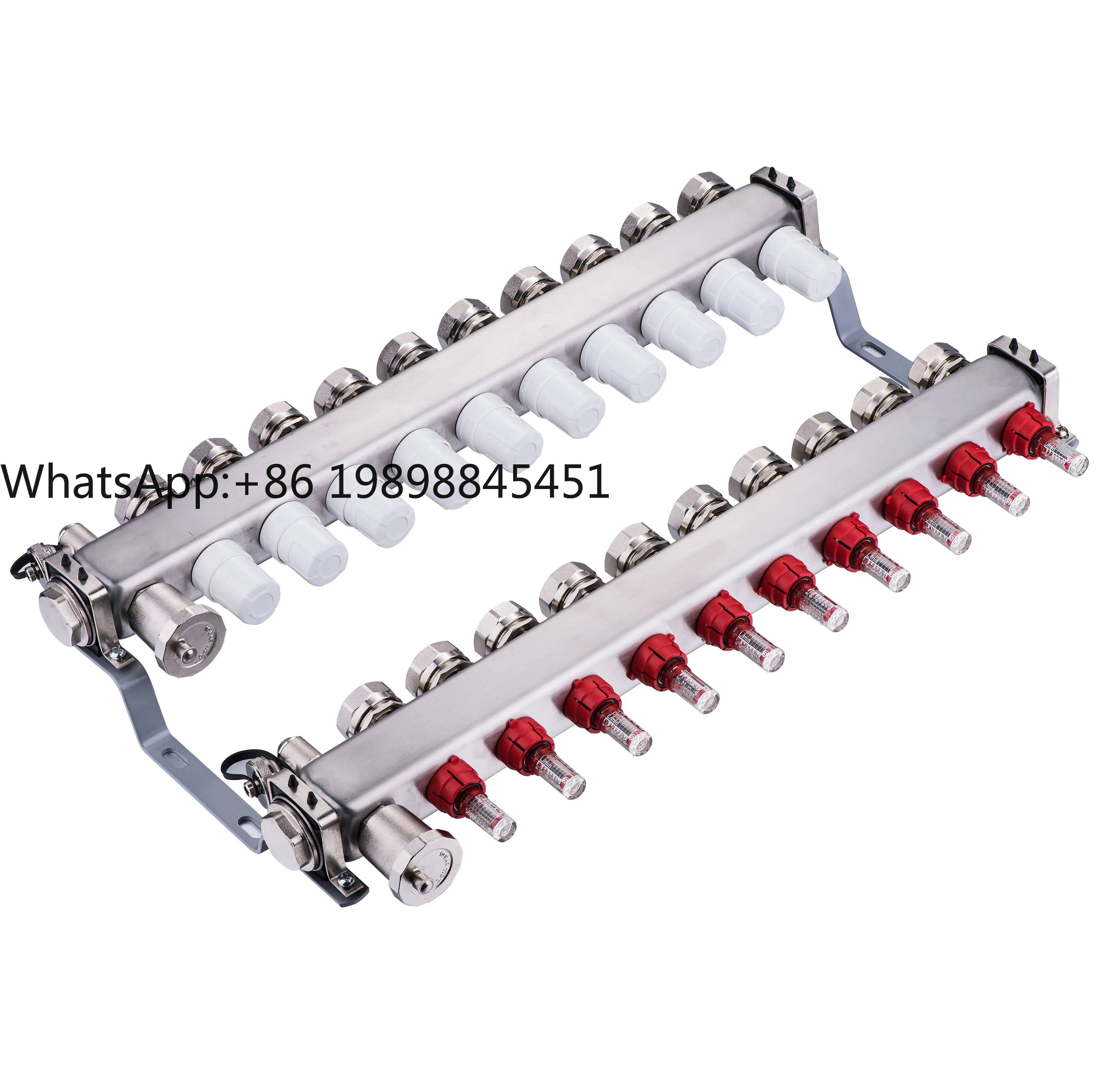 

1 1/4" Sized Big Flow Rate Factory Direct Sale Floor Heating Systems Stainless Steel Manifold 10 Port
