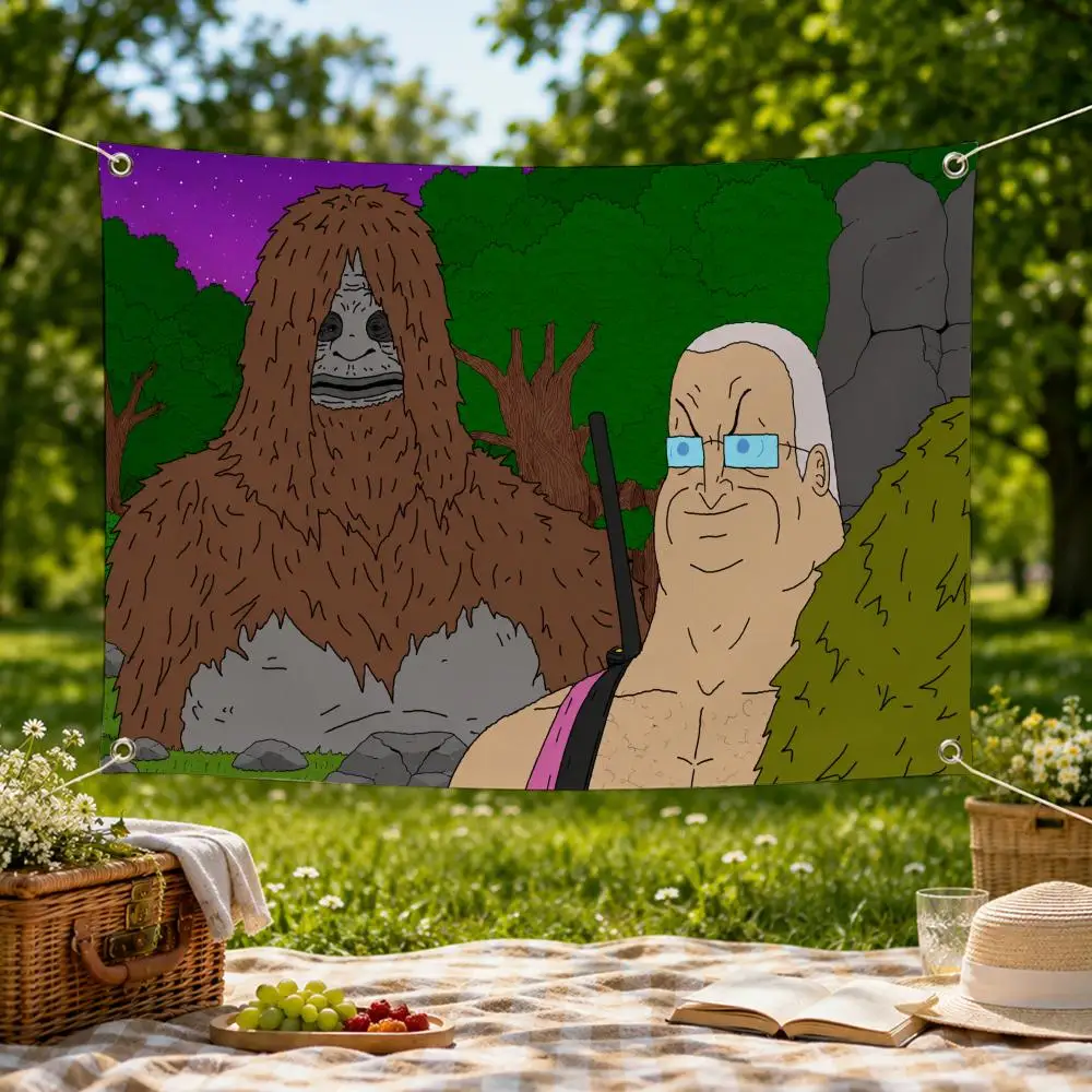 Adult Cartoon The Big Lez Show Flags Wall Hanging Flag Banner for Bedroom Dorm Party Festival Camping Indoor Outdoor Decor
